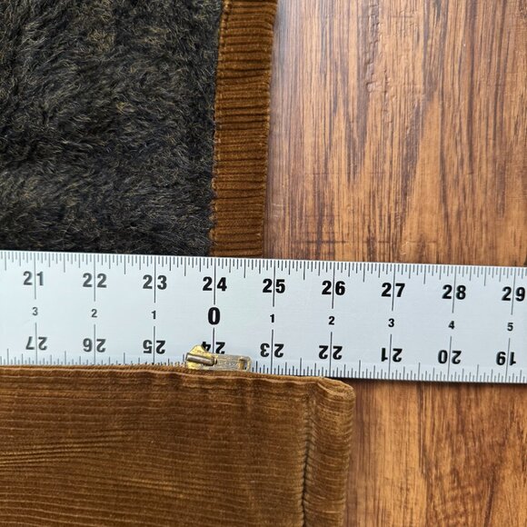 Vintage Campus Outerwear Mens 42 Brown Corduroy Fur Lined Jacket USA - Picture 5 of 6